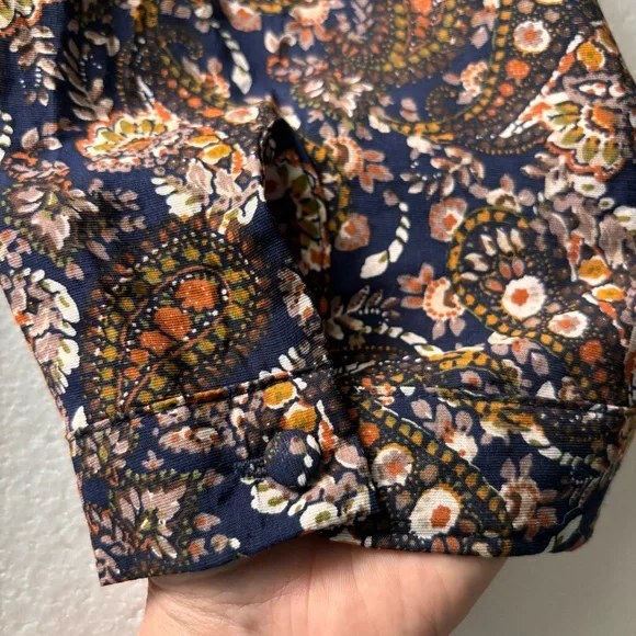 NATURAL LIFE Heidi Mini Dress Tiered Paisley Pockets Cottage Core Fall XL NWOT - Picture 9 of 13